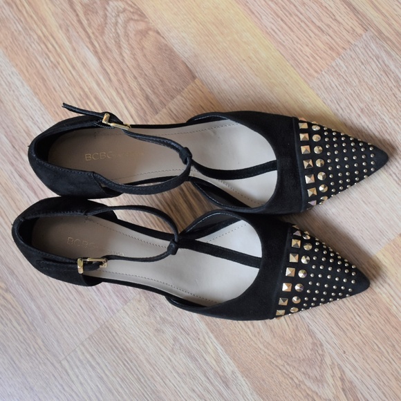 BCBGeneration Shoes - HOST PICK BCBG T-strap heels in black suede